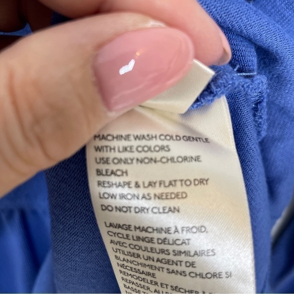 Free People “Forever Your Girl” Cobalt Blue Babydoll Top Size XS - Picture 13 of 13